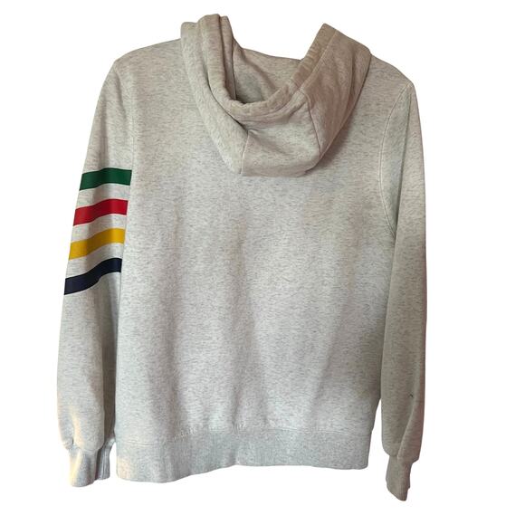 Toronto Raptors Hudson Bay Hoodie Pullover Gray and Striped SZ S - Picture 2 of 6